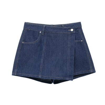 TRAF 2024 Kompleti kratkih hlača Ženske 2-dijelne kratke hlače od plavog trapera Ženski setovi Ljetni ležerni kompleti hlača Žensko odijelo Ženska odjeća za odmor Ženska odjeća