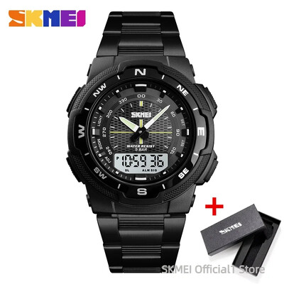 Ψηφιακό ανδρικό ρολόι SKMEI 1370 Quartz Αντίστροφη μέτρηση Αθλητικά αδιάβροχα ηλεκτρονικά ανδρικά ρολόγια χειρός LED ρολόι 1454 Reloj Masculino