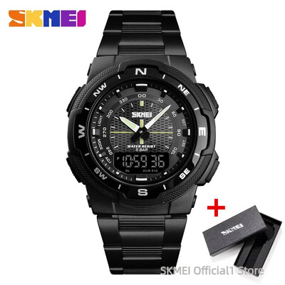 Ψηφιακό ανδρικό ρολόι SKMEI 1370 Quartz Αντίστροφη μέτρηση Αθλητικά αδιάβροχα ηλεκτρονικά ανδρικά ρολόγια χειρός LED ρολόι 1454 Reloj Masculino