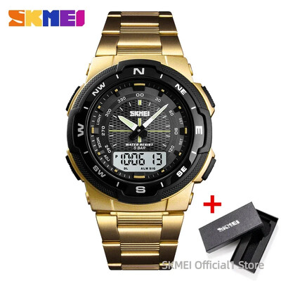 Ψηφιακό ανδρικό ρολόι SKMEI 1370 Quartz Αντίστροφη μέτρηση Αθλητικά αδιάβροχα ηλεκτρονικά ανδρικά ρολόγια χειρός LED ρολόι 1454 Reloj Masculino