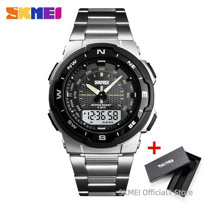 Ψηφιακό ανδρικό ρολόι SKMEI 1370 Quartz Αντίστροφη μέτρηση Αθλητικά αδιάβροχα ηλεκτρονικά ανδρικά ρολόγια χειρός LED ρολόι 1454 Reloj Masculino