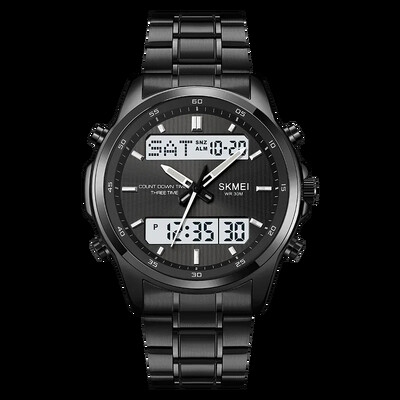 SKMEI 2049 Πολυτελές ρολόι χαλαζία για άνδρες αδιάβροχο ψηφιακά ανδρικά ρολόγια χειρός από ανοξείδωτο ατσάλι Ηλεκτρονικά Ρολόι1850 Reloj Hombre
