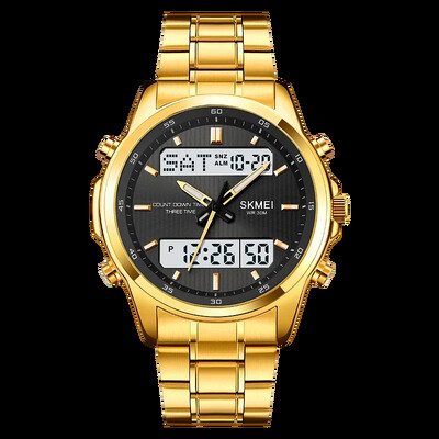 SKMEI 2049 Πολυτελές ρολόι χαλαζία για άνδρες αδιάβροχο ψηφιακά ανδρικά ρολόγια χειρός από ανοξείδωτο ατσάλι Ηλεκτρονικά Ρολόι1850 Reloj Hombre