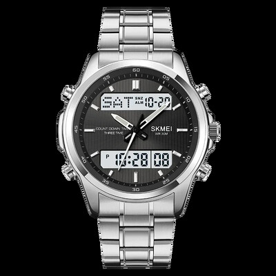 SKMEI 2049 Πολυτελές ρολόι χαλαζία για άνδρες αδιάβροχο ψηφιακά ανδρικά ρολόγια χειρός από ανοξείδωτο ατσάλι Ηλεκτρονικά Ρολόι1850 Reloj Hombre