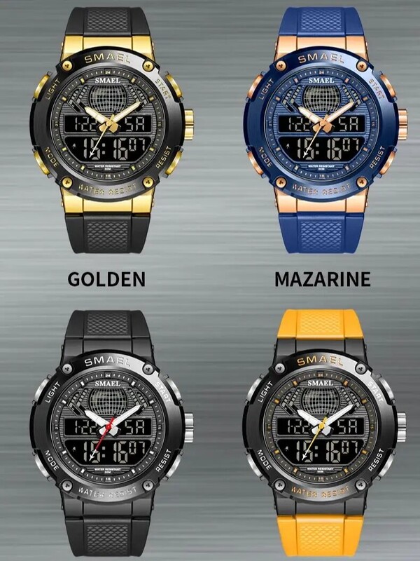 Vojni kvarcni elektronički sat SMAEL Sportski sat Dual Time Budilica s automatskim datumom Štoperica Svjetleći 8032 ručni sat za muškarce