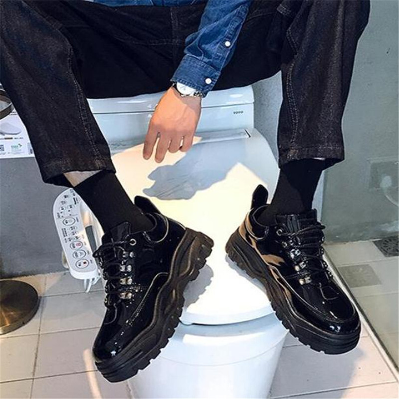 Muške tenisice s platformom Nova proljetna vruća rasprodaja obuće za muškarce Debele tenisice crne, prozračne, udobne