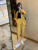 Ležerni dvodijelni set za žensku odjeću Modni blejzeri Kaputi Novo u kompletima hlača Jakne Gornja odjeća Odijelo Žensko