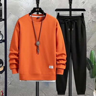 Seturi de costume pentru bărbați cu vafe, hanorac și pantaloni ocazional cu mâneci lungi pentru sport Tricou pentru bărbați Hanorac cu glugă Set de pantaloni casual, cu o formă lejeră