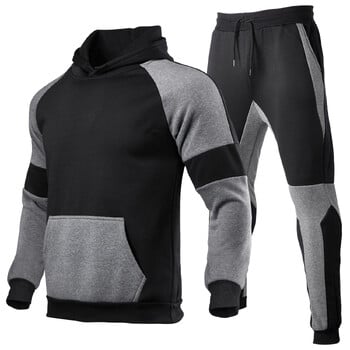 Ανδρική φόρμα Jogger Sportswear Casual πουλόβερ Μπλούζες Φούτερ Streetwear πουλόβερ Μονόχρωμο Fleece Hoodies αθλητικό κοστούμι Νέο