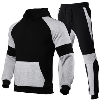 Ανδρική φόρμα Jogger Sportswear Casual πουλόβερ Μπλούζες Φούτερ Streetwear πουλόβερ Μονόχρωμο Fleece Hoodies αθλητικό κοστούμι Νέο