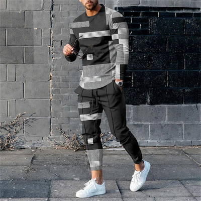 Muške majice s kratkim rukavima Hlače Trenirke Kompleti od 2 komada Trenerke s printom Trenerke Odijela Ležerne majice kratkih rukava Hlače Sportska odjeća Muška odjeća