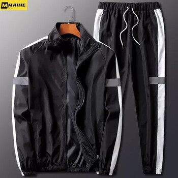 Ανδρική φόρμα φόρμας 2 τεμ. Hoodie Tops Joggers Pants Σετ αθλητικής φόρμας Ανδρικό Running Jogging Αθλητικά ρούχα Παντελόνι με κουκούλα Ανδρική φόρμα 2024