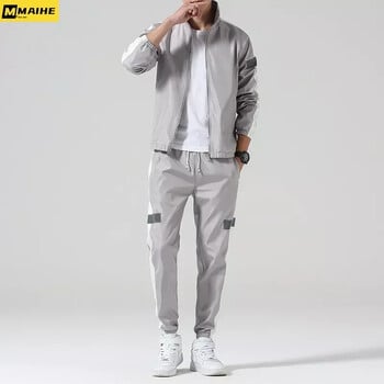 Ανδρική φόρμα φόρμας 2 τεμ. Hoodie Tops Joggers Pants Σετ αθλητικής φόρμας Ανδρικό Running Jogging Αθλητικά ρούχα Παντελόνι με κουκούλα Ανδρική φόρμα 2024