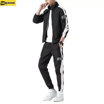 Ανδρική φόρμα φόρμας 2 τεμ. Hoodie Tops Joggers Pants Σετ αθλητικής φόρμας Ανδρικό Running Jogging Αθλητικά ρούχα Παντελόνι με κουκούλα Ανδρική φόρμα 2024