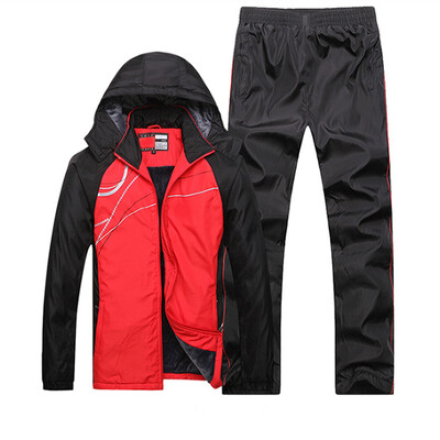 Uued talvekomplektid Plus Velvet meeste spordiülikonnad Spordirõivaste komplekt Fitnessi soe spordidress Tõmblukuga tasku vabaaja ülikond Meeste riided