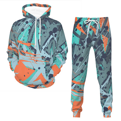 Muški cool kamuflažni pulover/hlače/odijela s printom Muške hlače s kapuljačom Trenirka Sport na otvorenom Kampiranje Lov Ležerno muško odijelo