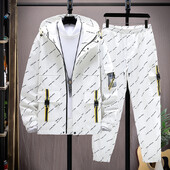 Muške trenirke Ležerni kompleti majica s kapuljačom 2022. Nove muške jakne+hlače Dvodijelni setovi Hip hop ulična sportska odijela Patchwork