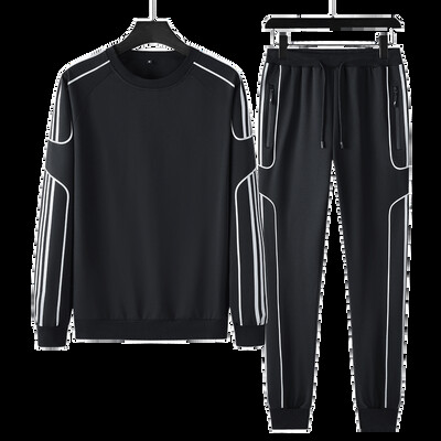 Комплект анцузи за тийнейджъри Плюс размер 9XL Суичър от 2 части Мъжки горнища Спортен костюм за джогинг Панталони Спортни 8XL 7XL Бели есенни дрехи