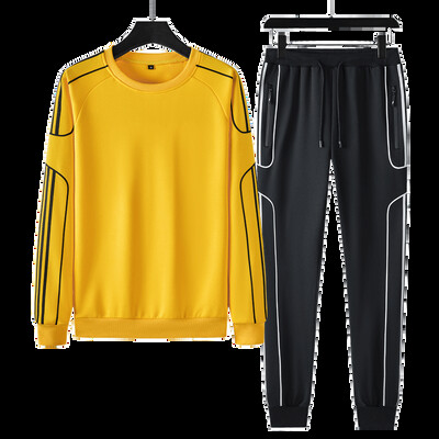 Комплект анцузи за тийнейджъри Плюс размер 9XL Суичър от 2 части Мъжки горнища Спортен костюм за джогинг Панталони Спортни 8XL 7XL Бели есенни дрехи