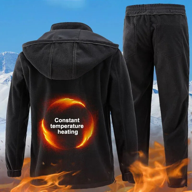 Ανδρικό Σετ Χειμερινό Φθινόπωρο Εργασία Ανδρικά Αθλητικά Σετ 2 τεμαχίων Αθλητικό σακάκι + Παντελόνι Φούτερ Ανδρικά ρούχα Επώνυμη φόρμα