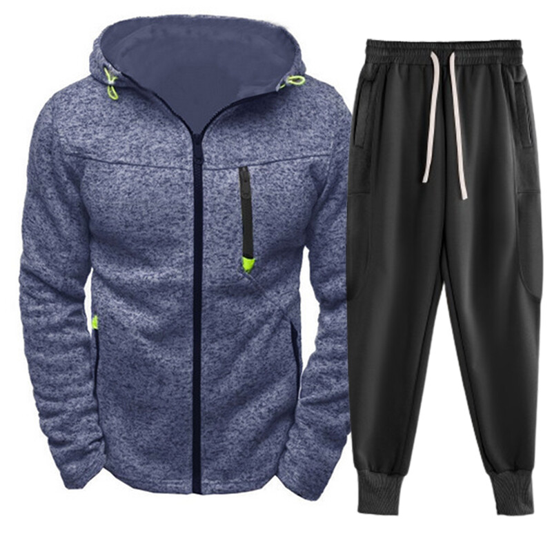 Muška trenirka Ležerna sportska odjeća s kapuljačom Jakne i hlače Kompleti od 2 dijela Hip hop Sportsko odijelo za trčanje