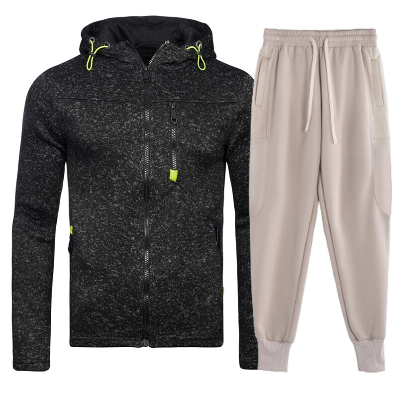 Muška trenirka Ležerna sportska odjeća s kapuljačom Jakne i hlače Kompleti od 2 dijela Hip hop Sportsko odijelo za trčanje
