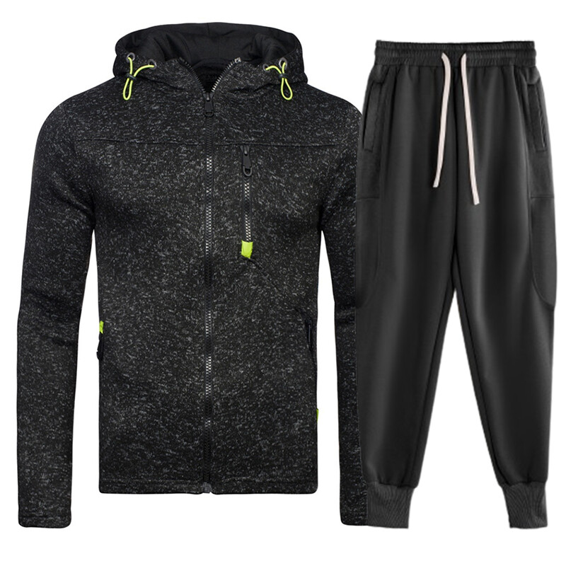 Muška trenirka Ležerna sportska odjeća s kapuljačom Jakne i hlače Kompleti od 2 dijela Hip hop Sportsko odijelo za trčanje