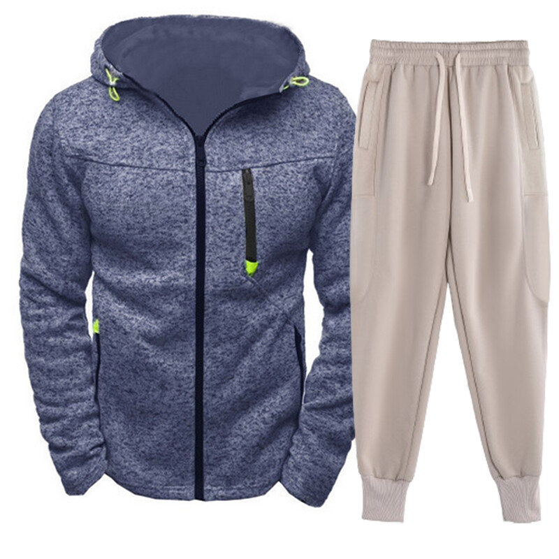 Muška trenirka Ležerna sportska odjeća s kapuljačom Jakne i hlače Kompleti od 2 dijela Hip hop Sportsko odijelo za trčanje