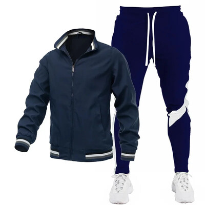 2023 Meeste dressikomplektid Sügisriided Spordirõivad Kaheosaline komplekt Meeste Jope Dressipüksid Brändirõivad Meeste Dressiülikond Sport