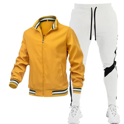 2023 Meeste dressikomplektid Sügisriided Spordirõivad Kaheosaline komplekt Meeste Jope Dressipüksid Brändirõivad Meeste Dressiülikond Sport