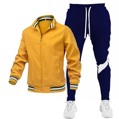 2023 Meeste dressikomplektid Sügisriided Spordirõivad Kaheosaline komplekt Meeste Jope Dressipüksid Brändirõivad Meeste Dressiülikond Sport