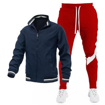 2023 Meeste dressikomplektid Sügisriided Spordirõivad Kaheosaline komplekt Meeste Jope Dressipüksid Brändirõivad Meeste Dressiülikond Sport