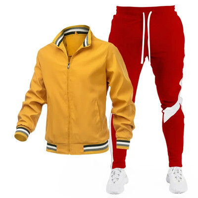 2023 Meeste dressikomplektid Sügisriided Spordirõivad Kaheosaline komplekt Meeste Jope Dressipüksid Brändirõivad Meeste Dressiülikond Sport