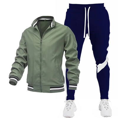 2023 Meeste dressikomplektid Sügisriided Spordirõivad Kaheosaline komplekt Meeste Jope Dressipüksid Brändirõivad Meeste Dressiülikond Sport