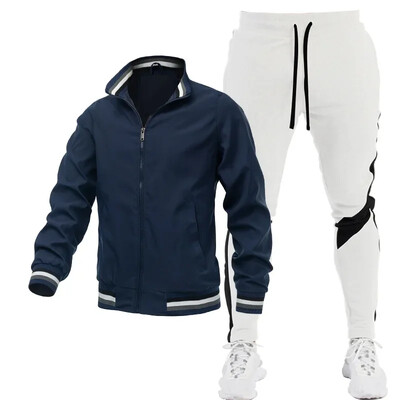 2023 Meeste dressikomplektid Sügisriided Spordirõivad Kaheosaline komplekt Meeste Jope Dressipüksid Brändirõivad Meeste Dressiülikond Sport