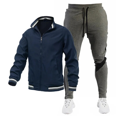 2023 Meeste dressikomplektid Sügisriided Spordirõivad Kaheosaline komplekt Meeste Jope Dressipüksid Brändirõivad Meeste Dressiülikond Sport