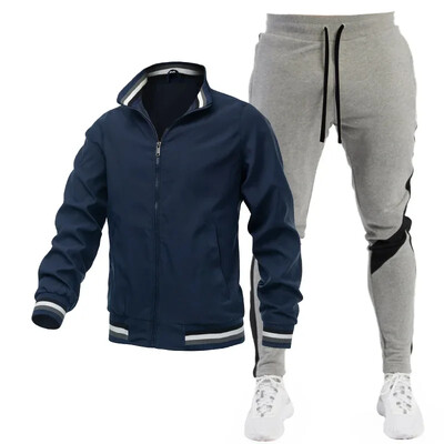 2023 Meeste dressikomplektid Sügisriided Spordirõivad Kaheosaline komplekt Meeste Jope Dressipüksid Brändirõivad Meeste Dressiülikond Sport