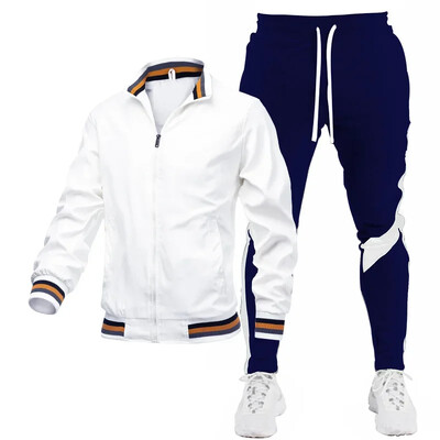 2023 Meeste dressikomplektid Sügisriided Spordirõivad Kaheosaline komplekt Meeste Jope Dressipüksid Brändirõivad Meeste Dressiülikond Sport