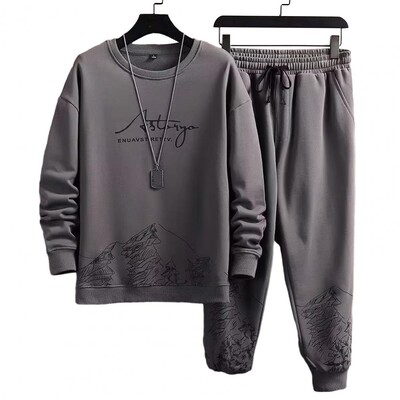 Seturi din bumbac pentru bărbați din Coreea Hanorac Pantaloni de trening 2 piese Costume de trening pentru femei Kawaii Coreeană ținută de trening de marcă de lux