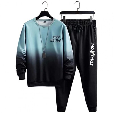 2023. Proljeće Jesen Nova muška trenirka Klasični modni trend Waffle Ger dvodijelni muški široki pulover + set hlača za trčanje na otvorenom