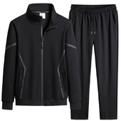 Proljeće 2024. Nova modna sportska robna marka Komplet muške ležerne sportske odjeće za fitnes i trčanje Muški kompleti Hoodie s patentnim zatvaračem + hlače Komplet od 2 dijela