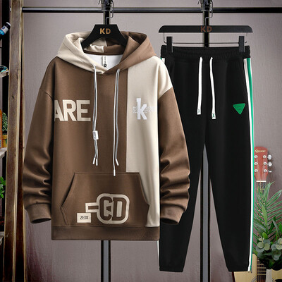 Φόρμες Camping Ανδρικά Ρούχα Ανοιξιάτικα Φούτερ Ανδρικά Αθλητικά Φούτερ + Παντελόνι Ανδρικά Σετ Casual Φόρμες 2 τεμαχίων