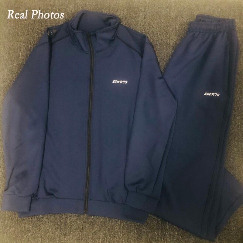 2024 Thicken muški komplet za trčanje veće veličine Topli Thicken 2PC Sportsko odijelo s patentnim zatvaračem Gym Hombre Trenirka Prozračne muške trkače