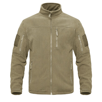 TACVASEN Full Zip Up Green Fleece Jacket Θερμικά ζεστά παλτά εργασίας Ανδρικές τσέπες με φερμουάρ Μπουφάν Εκπαίδευση πεζοπορίας Outwear Windbreaker