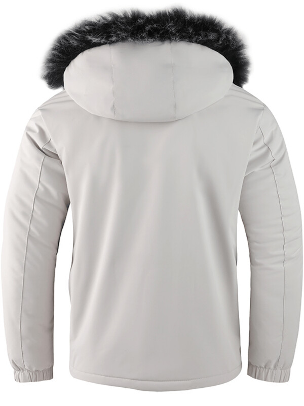 Zimska jakna topla jakna s kapuljačom od flisa, muška vodootporna vjetrovka od meke školjke, zimska moda za slobodno vrijeme