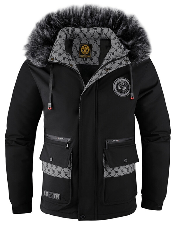 Zimska jakna topla jakna s kapuljačom od flisa, muška vodootporna vjetrovka od meke školjke, zimska moda za slobodno vrijeme