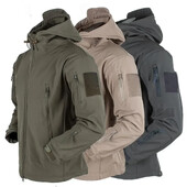 2024 Ново военно водоустойчиво яке UZZDSS Мъжко яке Outdoor Soft Shell Fleece Дамско ветроустойчиво дишащо термично яке с качулка