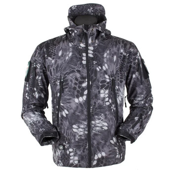 2024 Ново военно водоустойчиво яке UZZDSS Мъжко яке Outdoor Soft Shell Fleece Дамско ветроустойчиво дишащо термично яке с качулка