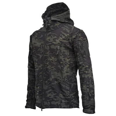 2024 Ново военно водоустойчиво яке UZZDSS Мъжко яке Outdoor Soft Shell Fleece Дамско ветроустойчиво дишащо термично яке с качулка