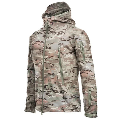 2024 Ново военно водоустойчиво яке UZZDSS Мъжко яке Outdoor Soft Shell Fleece Дамско ветроустойчиво дишащо термично яке с качулка